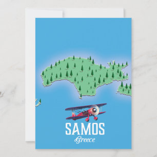 Mapa das Ilhas Gregas Samos