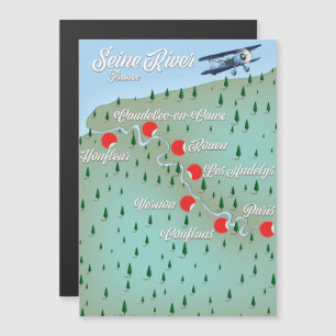 Mapa das instalações do rio Sena França