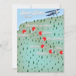 Mapa das instalações do rio Sena França