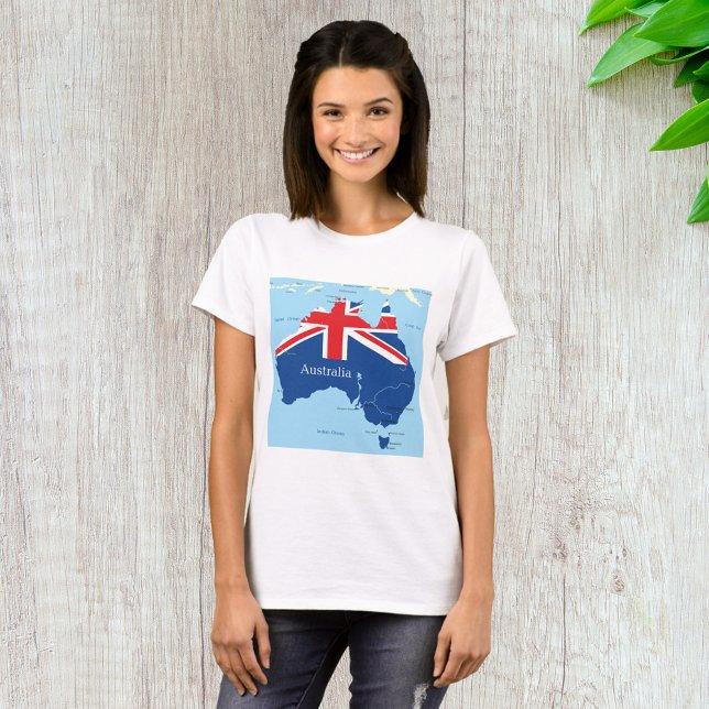 Mapa das mulheres australianas na camiseta (Criador carregado)