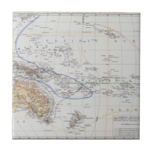 Mapa das raças de Oceania e de Australasia