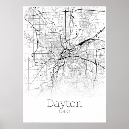 Mapa Dayton - Ohio - Poster do Mapa da Cidade