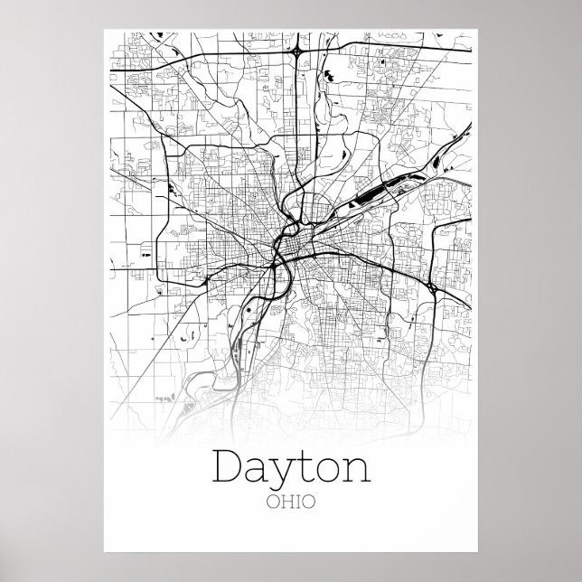 Mapa Dayton - Ohio - Poster do Mapa da Cidade (Frente)