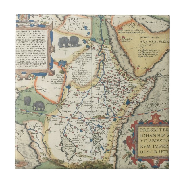 Mapa de África e da península árabe (Frente)