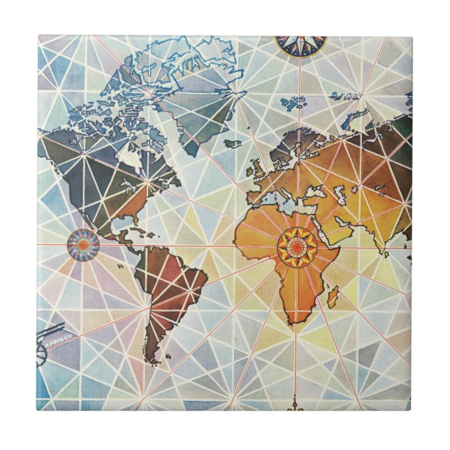 Mapa de Air Afrique do mundo (Frente)