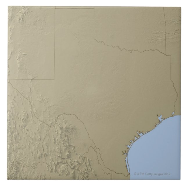 Mapa de alivio de Texas 2 (Frente)