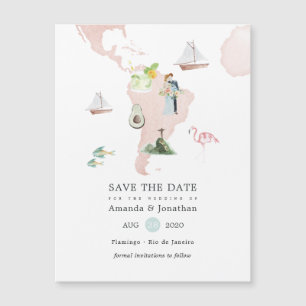 Mapa de Aquarela de Casamento no Rio de Janeiro