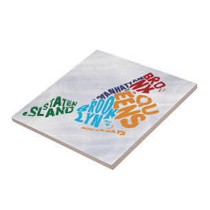 Mapa de Arte de Palavras de Boroughs Nova Iorque 5