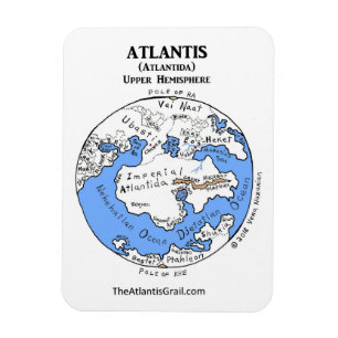 Mapa de Atlantis - hemisfério superior - ímã 1