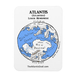 Mapa de Atlantis - mais baixo hemisfério - ímã