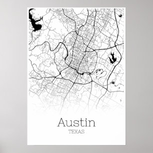 Mapa de Austin - Texas - poster do mapa da cidade
