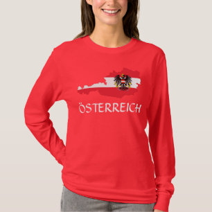Mapa de bandeira austríaco "Österreich" Camisa d