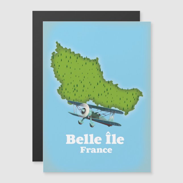 Mapa de Belle Île France (Frente/Verso)