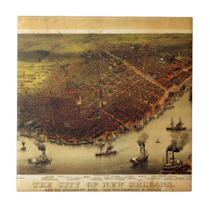 Mapa de Birdseye de Nova Orleães (1885)
