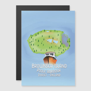 Mapa de Brownsea Island, Poole, dorset, Inglaterra