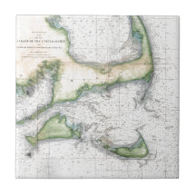 Mapa de Cabo Cod, Nantucket, o Vineyard de Martha