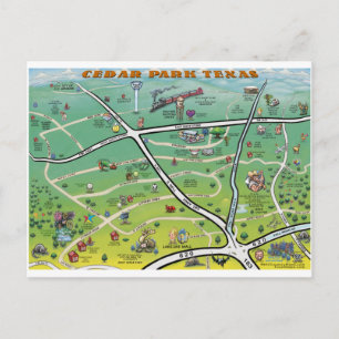 Mapa de Cartões do Cedar Park Texas