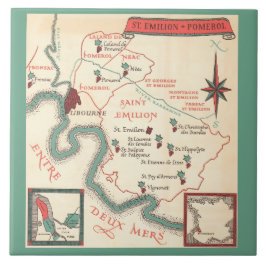 Mapa de Cerâmica do Vinho de Bordeaux de St. Emili