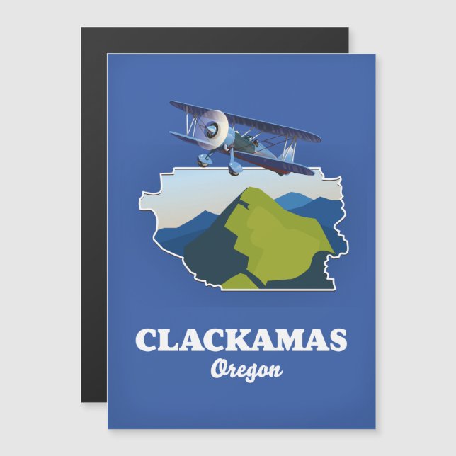 Mapa de Clackamas nos EUA (Frente/Verso)