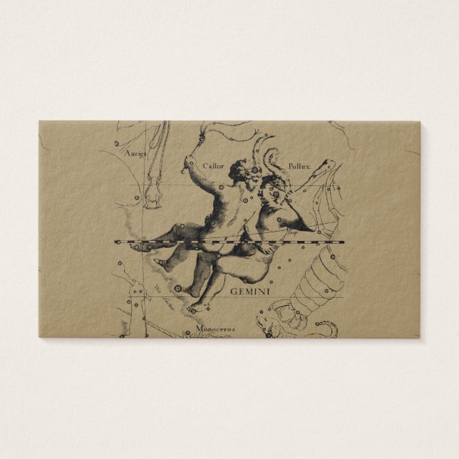 Mapa de Constelação de Gemini Hevelius cerca de 16 (Frente)