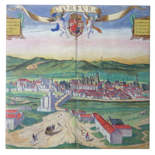 Mapa de Córdova, de "Civitates Orbis Terrarum"