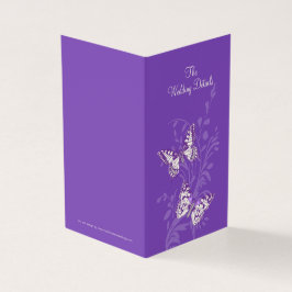 Mapa de detalhes do casamento roxo das borboletas