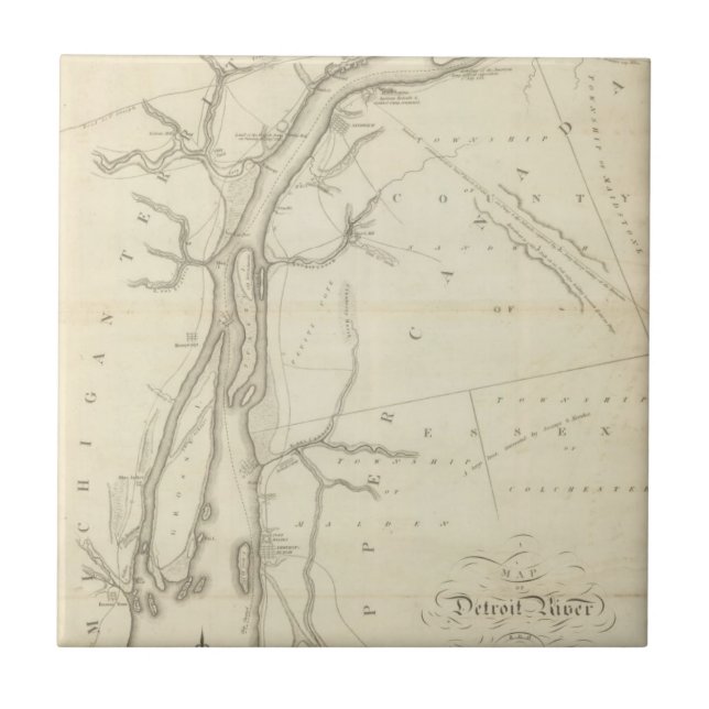 Mapa de Detroit River (Frente)