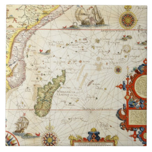 Mapa de East Africa e de Madagascar, 1596 (colo da