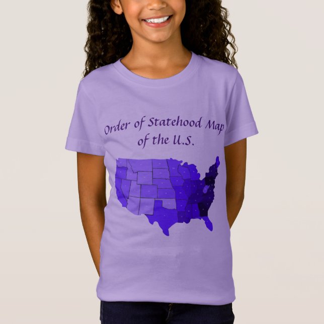 Mapa de Estado dos EUA, camisetas personalizadas (Frente)