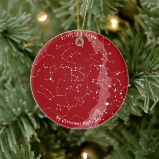 Mapa de estrelas personalizado - Enfeites de natal