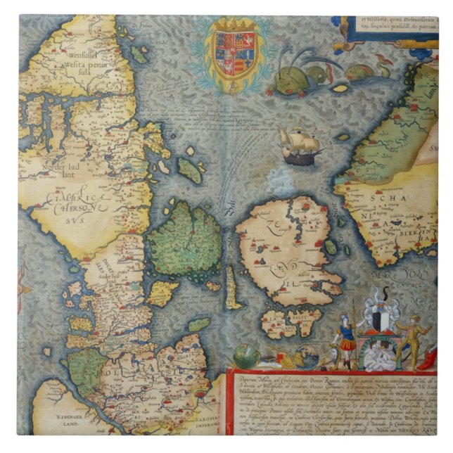 Mapa de Europa do Norte, 'de Civitates Orbis Terr (Frente)