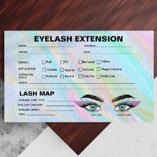 Mapa de Extensão do Registro de Lash Holográfico d
