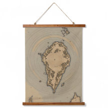 Mapa de Ilha Vintage Antigo Fantasia Cartografia