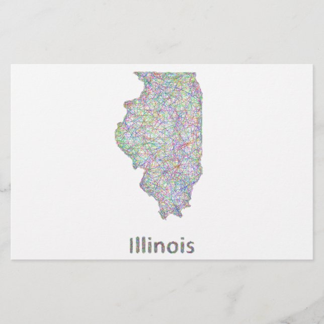 mapa de Illinois (Frente)