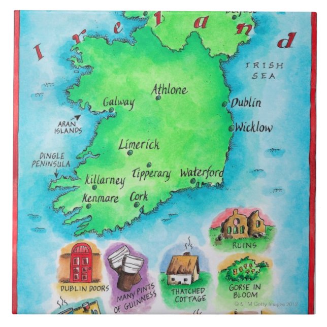 Mapa de Ireland (Frente)