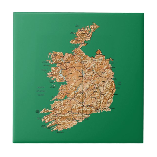 Mapa de Irlanda em Bloco (Frente)