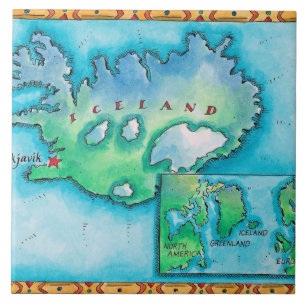 Mapa de Islândia