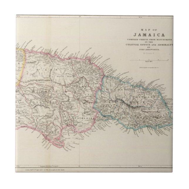 Mapa de Jamaica (Frente)