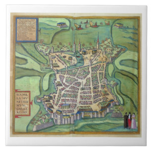 Mapa de La Rochelle, 'de Civitates Orbis Terrarum