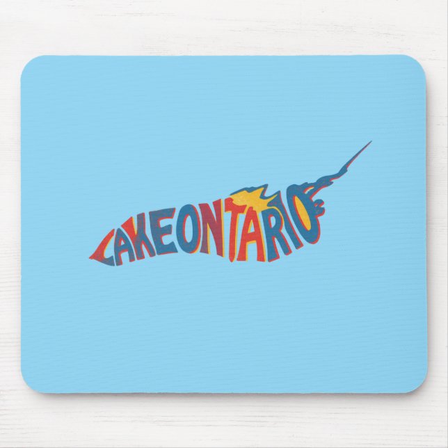 Mapa de Letra de Lake Ontario Mousepad Azul Claro (Frente)