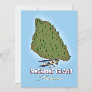Mapa de Michigan da Ilha Mackinac