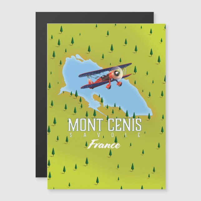 Mapa de Mont Cenis Savoie, França (Frente/Verso)
