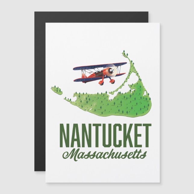 Mapa de Nantucket Massachusetts (Frente/Verso)
