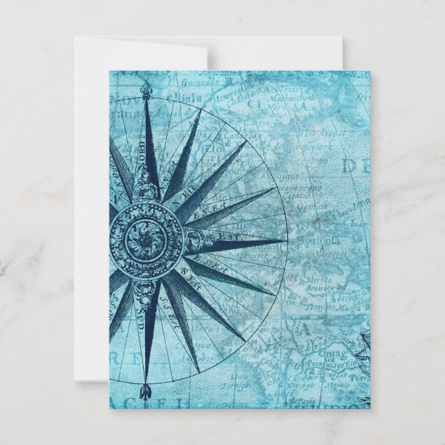 Mapa de navegação náutica do Vintage (Frente)