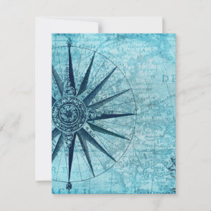 Mapa de navegação náutica do Vintage