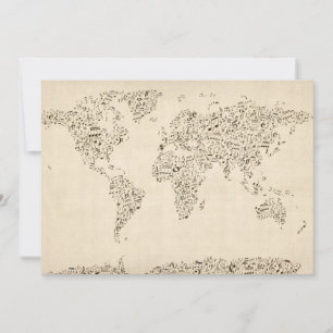 Mapa de Notas de Música do Mundo