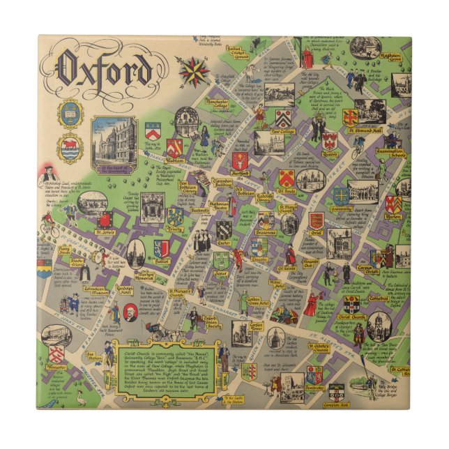 Mapa de Oxford, Inglaterra (estradas de ferro (Frente)