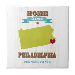 Mapa de Philadelphfia, Pensilvânia - Home é onde
