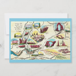 Mapa de Pontos Turísticos do Arizona e Utah em Car
