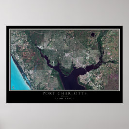 Mapa de Poster de Satélite Port Charlotte Florida